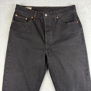 Levis Premium Jeans Mens 29x33 Black 501 '81 Straight Button Fly Western Denim